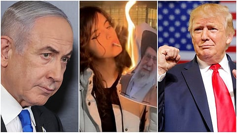 Israel PM benjamin netanyahu- Iran protest, US President Donald Trump