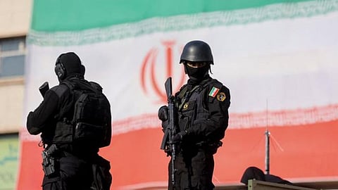 Members of the Iranian police in Tehran,