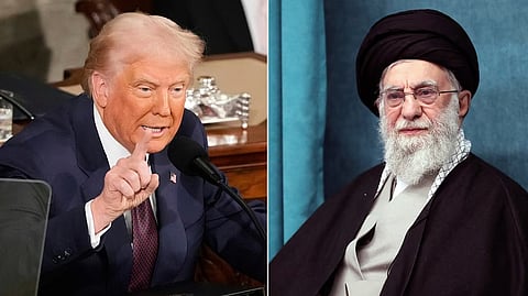 Iran's Ayatollah Ali Khamenei, (Right) and US president Trump