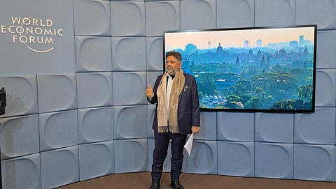 D K Shivakumar in Davos