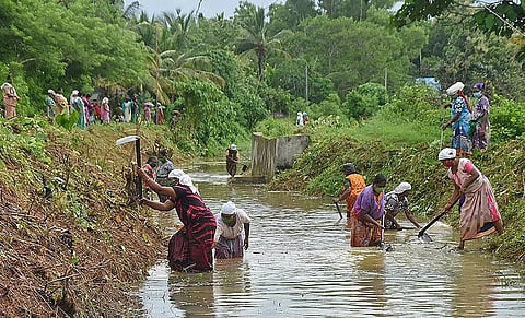 A file picture of women employed under the MGNREGA scheme. Representational photo