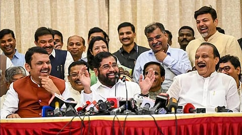 Ajit Pawar, Eknath Shinde and Devendra Fadnavi