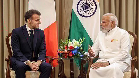 Narendra Modi on Tuesday held bilateral talks with French President Emmanuel Macron