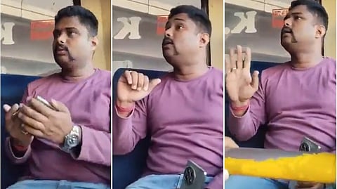 ಏಯ್ ನಾನು ಪೊಲೀಸ್ ಅಧಿಕಾರಿ, ನನ್ನ ಮುಟ್ಟಕ್ಕಾಗಲ್ಲ: ರಿಸರ್ವ್ ಸೀಟ್'ನಲ್ಲಿ ಕುಳಿತು KSRTC ಸಿಬ್ಬಂದಿ ಮೇಲೆ ವ್ಯಕ್ತಿ ದರ್ಪ, Video ವೈರಲ್