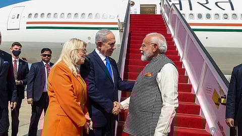 PM Modi receives red-carpet welcome in Israel