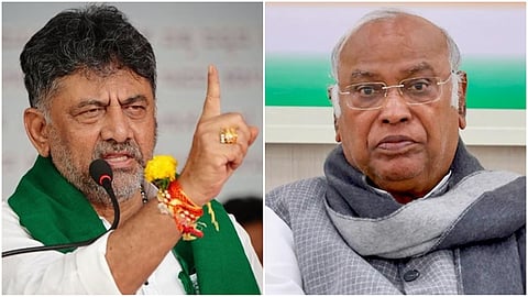 DK Shivakumar- Mallikarjuna Kharge (file photo)