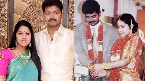 Vijay and his wife Sangeetha