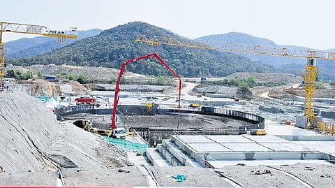 The construction work of Kaiga Nuclear Power Corporation’s units 5 and 6 were launched by the first concrete pour for the reactors on Sunday