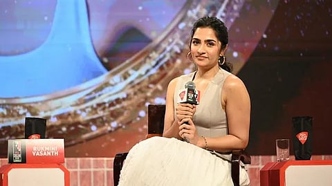 Rukmini Vasanth supports Sapthami Gowda