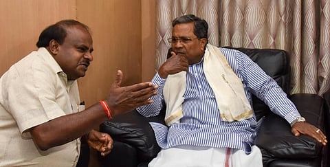 Siddaramaiah and H D Kumaraswamy