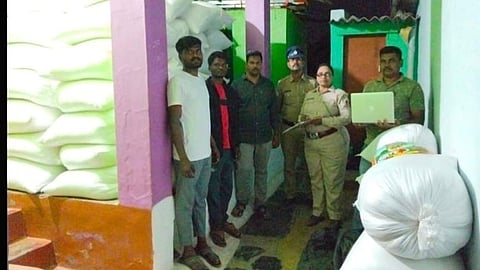 Official sources said nearly 5 tonnes of PDS rice were seized during multiple raids carried out across the Ballari district in Karnataka.