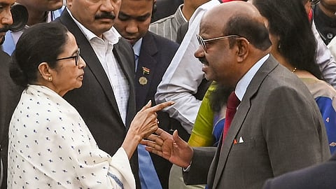 C.V. Ananda Bose and Chief Minister Mamata Banerjee