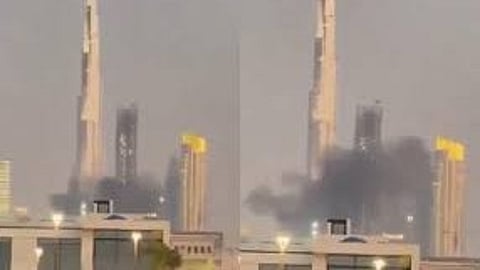 loud explosions were heard near Burj Khalifa