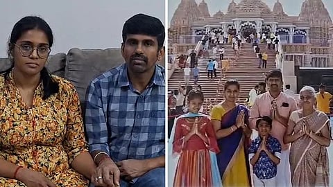 Thilakkumar Jalathu Aniruthraraj and his wife, Shaamini Ramesh