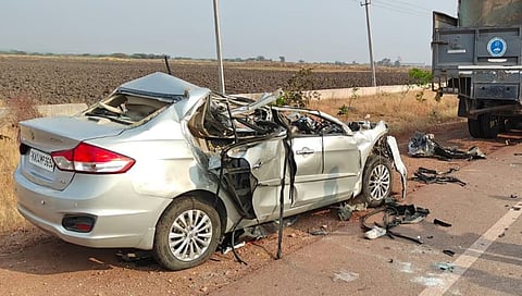 ಅಪಘಾತಕ್ಕೊಳಗಾದ ಕಾರು