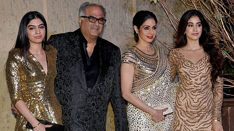 Boney Kapoor, Sridevi and children file photo