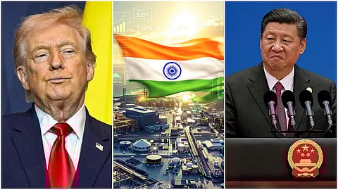 US President Donald Trump- India - China president Xijinping (file photo)