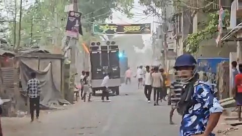 Massive violence erupted in the Murshidabad