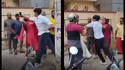 road Rage over parking near BMS College in Bengaluru