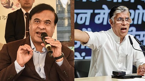 Assam Chief Minister Himanra Biswas Sarma, Congress leader Pawan Khera.