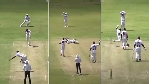 West Indies pacers bouncer floors batter