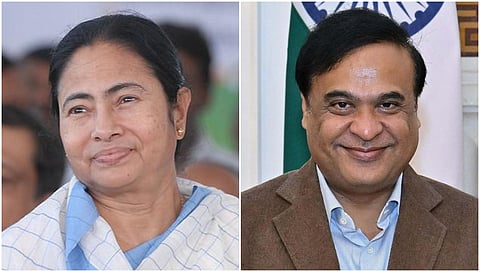 Mamata Banerjee and Himanta Biswa Sarma,