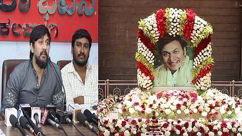 High Drama in in front of actor Chetan's house