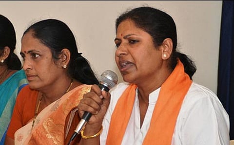 ಮಾಜಿ ಸಂಸದೆ ಮತ್ತು ಬಿಜೆಪಿ ಮುಖಂಡೆ ತೇಜಸ್ವಿನಿ ರಮೇಶ್
