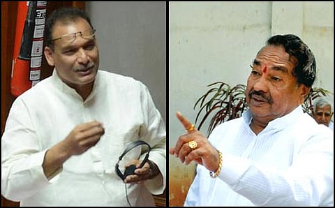 ಮಾಜಿ ಉಪ ಮುಖ್ಯಮಂತ್ರಿ ಕೆ.ಎಸ್.ಈಶ್ವರಪ್ಪ ಮತ್ತು ಕಾಂಗ್ರೆಸ್ ಎಂಎಲ್ಸಿ ಐವಾನ್ ಡಿಸೋಜಾ
