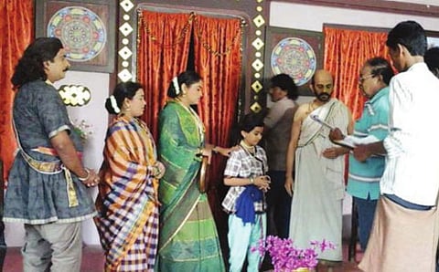 ಕನಕದಾಸ ಧಾರಾವಾಹಿ ಚಿತ್ರೀಕರಣದ ಸಾಂಧರ್ಭಿಕ ಚಿತ್ರ