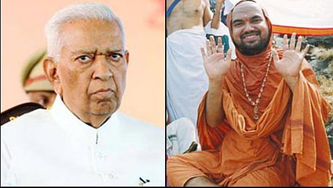 ರಾಜ್ಯಪಾಲ ವಜುಭಾಯಿ ವಾಲಾ ಮತ್ತು ರಾಘವೇಶ್ವರ ಶ್ರೀ (ಸಂಗ್ರಹ ಚಿತ್ರ)