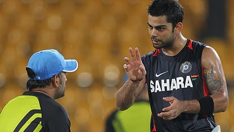 ಧೋನಿ ಮತ್ತು ವಿರಾಟಾ ಕೊಹ್ಲಿ ( ಸಂಗ್ರಹ ಚಿತ್ರ)