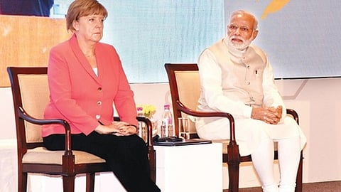 ಪ್ರಧಾನಿ ನರೇಂದ್ರಮೋದಿ ಮತ್ತು ಏಂಜೆಲಾ ಮಾರ್ಕೆಲ್