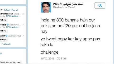 ಅಸ್ಲಾಂ ಖಾನ್ ತನೋಲಿ ಟ್ವೀಟ್ (ಸಂಗ್ರಹ ಚಿತ್ರ)