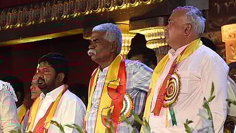 ಕನ್ನಡ ಸಾಹಿತ್ಯ ಸಮ್ಮೇಳನದಲ್ಲಿ ಭಾಷಣ ಮಾಡಿದ ಹಾಲಂಬಿ (ಸಂಗ್ರಹ ಚಿತ್ರ)