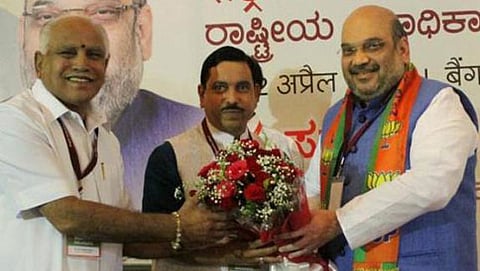 ಸಭೆಯಲ್ಲಿ ಪಾಲ್ಗೊಂಡಿದ್ದ ಬಿಎಸ್ ವೈ-ಅಮಿತ್ ಶಾ