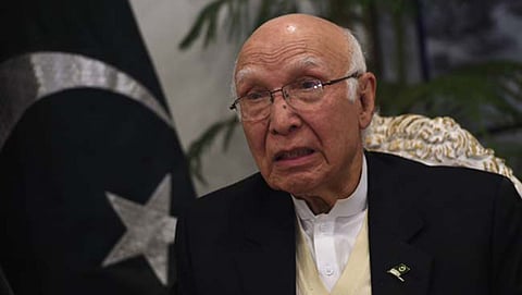 ಪಾಕಿಸ್ತಾನ ಪ್ರಧಾನಿಗಳ ಸಲಹೆಗಾರ ಸರ್ತಾಜ್ ಎಜೀಜ್ (ಸಂಗ್ರಹ ಚಿತ್ರ)