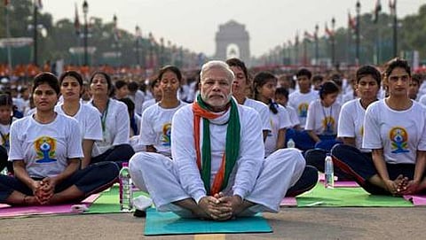 ಯೋಗ ದಿನಾಚರಣೆಯಂದು ಪ್ರಧಾನಿ ನರೇಂದ್ರ ಮೋದಿ