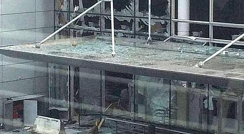 ಬ್ರಸಲ್ಸ್ ಸ್ಫೋಟದ ಒಂದು ದೃಶ್ಯ