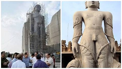 ನಾಸಿಕ್ ನ ವೃಷಭದೇವ (ಎಡಬದಿ) ಮತ್ತು ಶ್ರವಣಬೆಳಗೊಳದ ಗೊಮ್ಮಟೇಶ್ವರ(ಬಲಚಿತ್ರ)