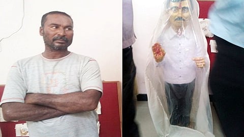 ಬಂಧಿತ ಕಳ್ಳ ಶಂಕರ್ ಹಾಗೂ ಆಭರಣ ಕದ್ದು ಮಾಡಿಸಿರುವ ಮೂರ್ತಿ