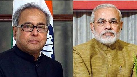 ಪ್ರಣಬ್ ಮುಖರ್ಜಿ-ನರೇಂದ್ರ ಮೋದಿ