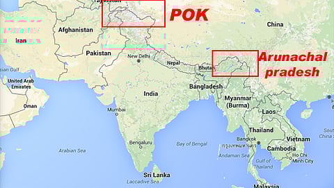 ಗೂಗಲ್ ಮ್ಯಾಪ್ ನ ಭಾರತದ ಹೊಸ ಭೂಪಟ (ಚಿತ್ರ: ಗೂಗಲ್)