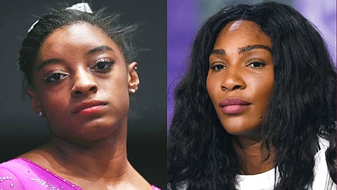 ಸೆರೆನಾ ವಿಲಿಯಮ್ಸ್ ಹಾಗೂ ಸಿಮಾನ್ ಬೈಲ್ಸ್ (ಸಂಗ್ರಹ ಚಿತ್ರ)