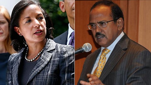 ಅಮೆರಿಕ ಭದ್ರತಾ ಸಲಹೆಗಾರ್ತಿ ಸುಸಾನ್ ರೈಸ್ ಹಾಗೂ ಅಜಿತ್ ಧೋವಲ್ (ಸಂಗ್ರಹ ಚಿತ್ರ)