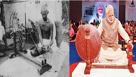 ಕೆವಿಐಸಿ ಕ್ಯಾಲೆಂಡರ್ ನಲ್ಲಿ ಪ್ರಧಾನಮಂತ್ರಿ ನರೇಂದ್ರ ಮೋದಿಯವರ ಚಿತ್ರ