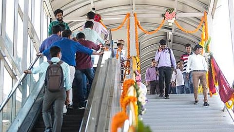 ಎಂಬಸಿ ಮಾನ್ಯತಾ ಪಾರ್ಕ್ ಬಳಿ ಎಸ್ಕಲೇಟರ್ ಸ್ಕೈವಾಕ್ ಉದ್ಘಾಟನೆ