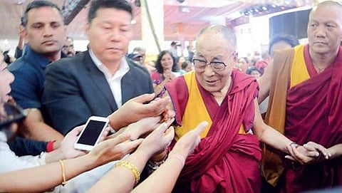 ಕಾರ್ಯಕ್ರಮಕ್ಕೆ ಆಗಮಿಸಿದ್ದ 14ನೇ ದಲೈ ಲಾಮಾ