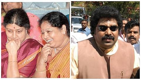 ಶಶಿಕಲಾ, ಇಳವರಸಿ ಮತ್ತು ಸುಧಾಕರನ್