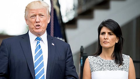 ಡೊನಾಲ್ಡ್ ಟ್ರಂಪ್ ಮತ್ತು ನಿಕ್ಕಿ ಹ್ಯಾಲೆ